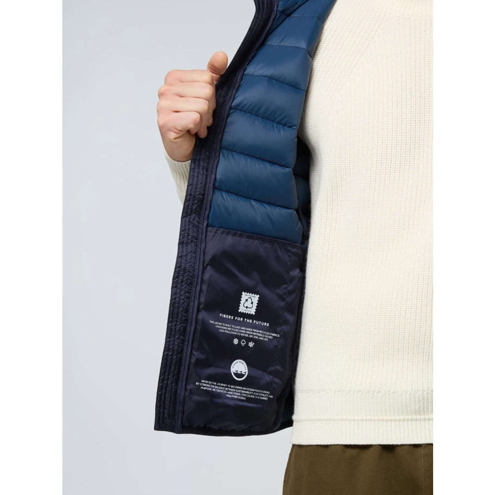 North Sails Blauwe Mouwloze Trui Skye Blue Heren