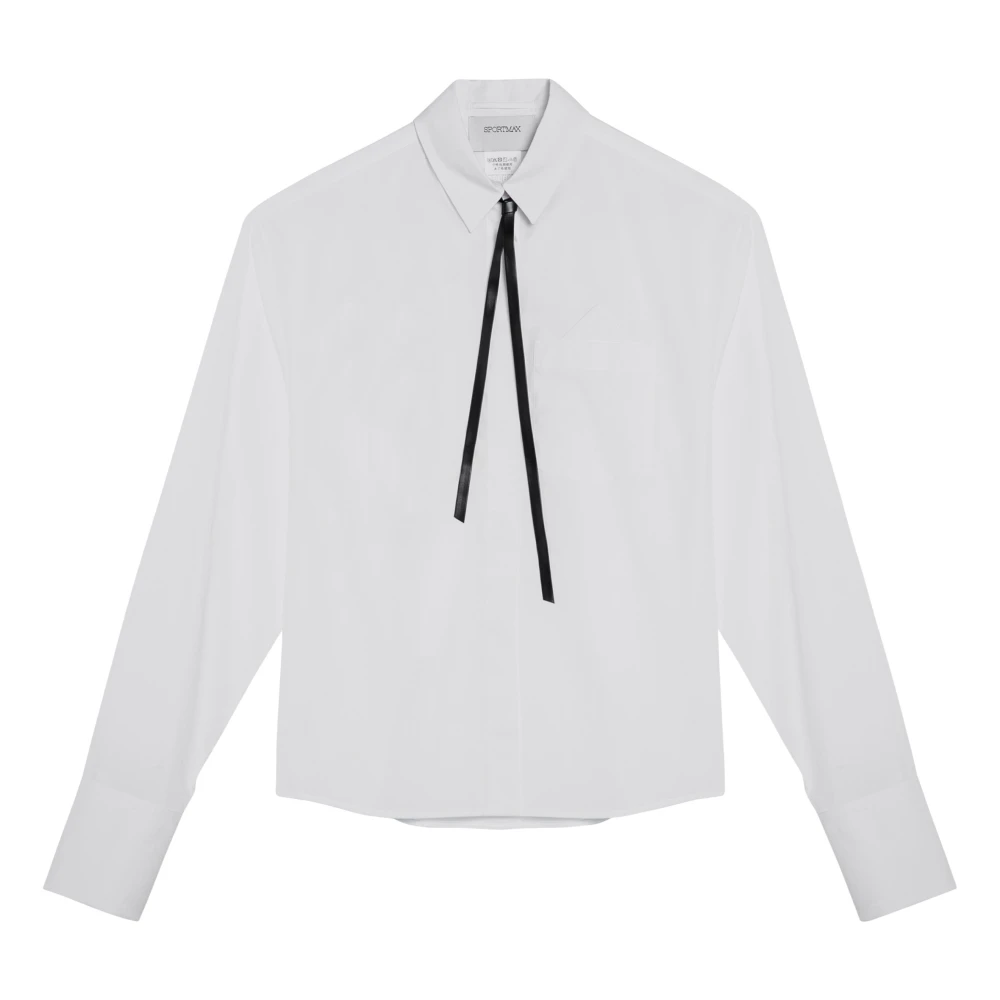 SPORTMAX Lange mouwen overhemd White Dames