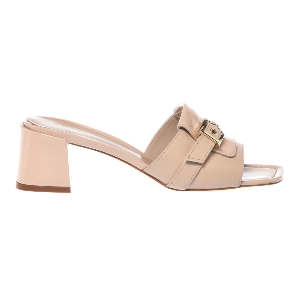 Baldinini Vrouw Beige Schoenen Dames, 36 Eu, Leer, Nude Leren En Lakleren Muiltje