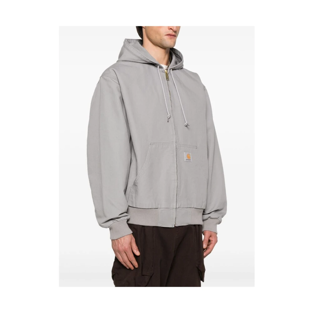 Carhartt WIP Grijze Hoodie met Rits Gray Heren