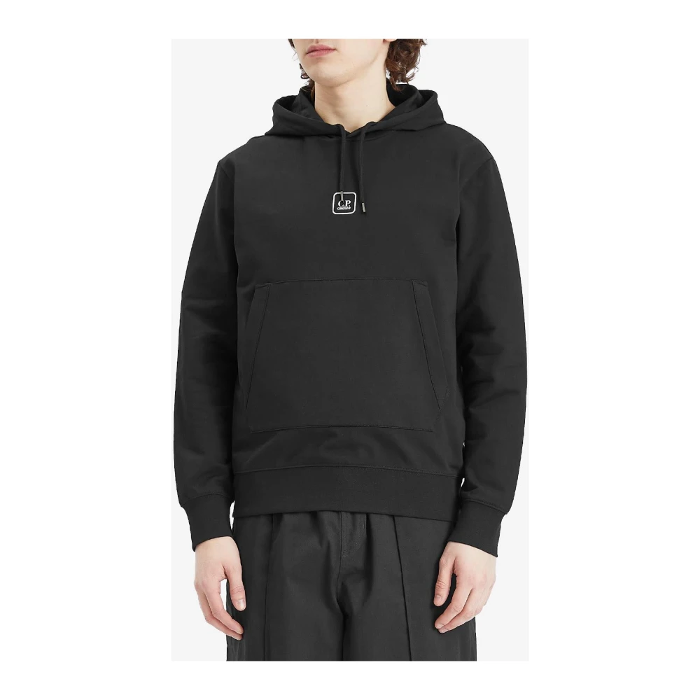 C.P. Company Zwarte Hoodie Sweatshirt Katoen Regular Fit Black Heren