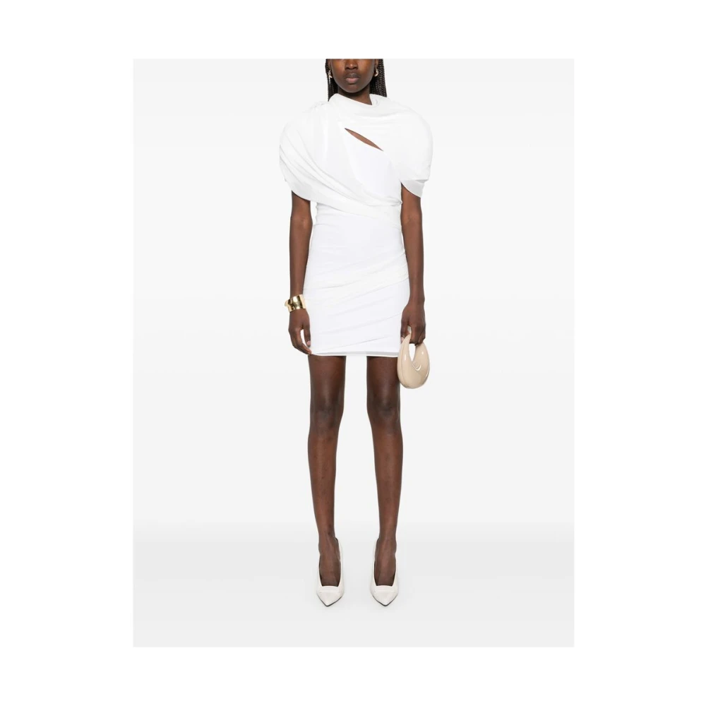 Jacquemus Witte Jurk met Uitsnijding White Dames
