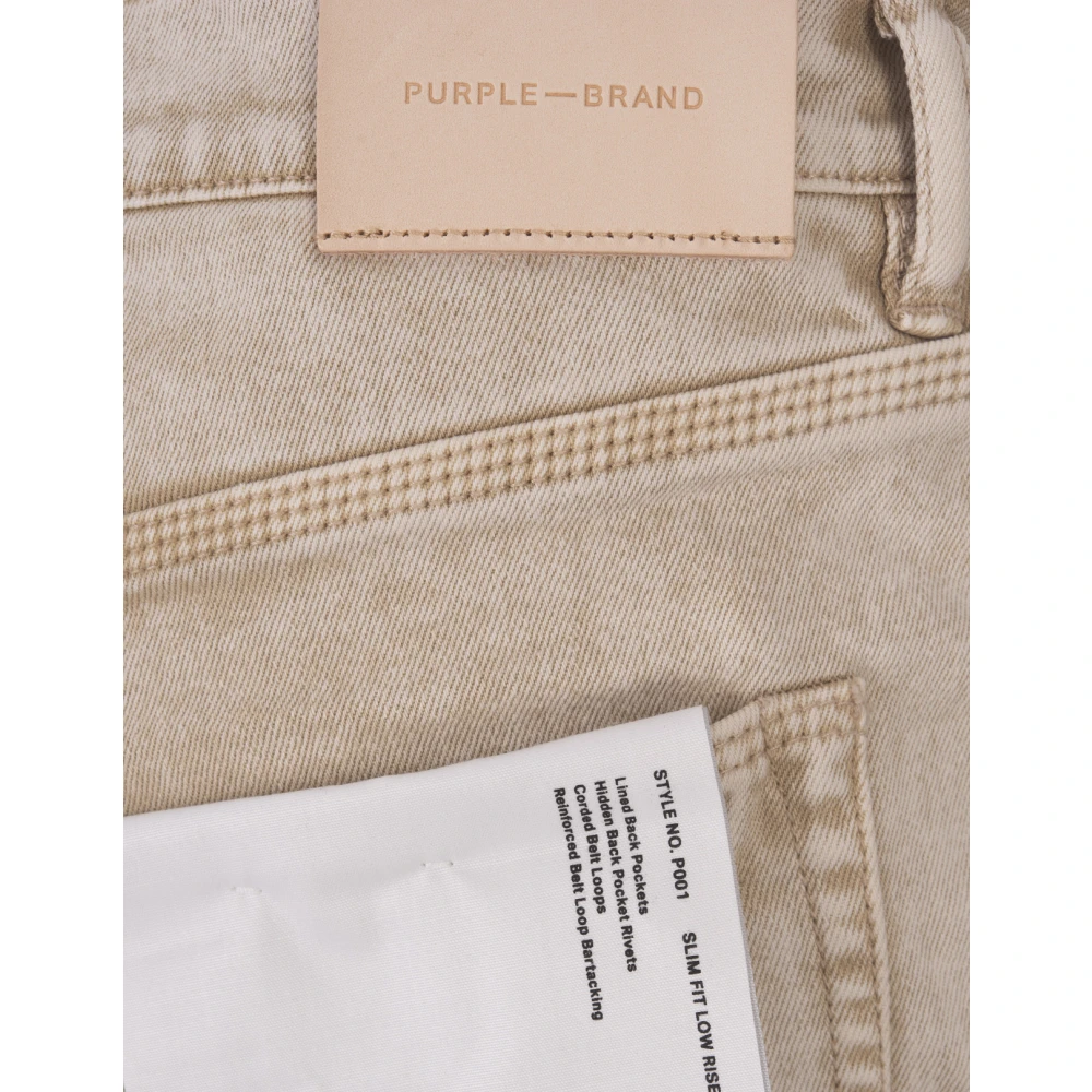 Purple Brand Hand-gefade Skinny Jeans Bruin Brown Heren