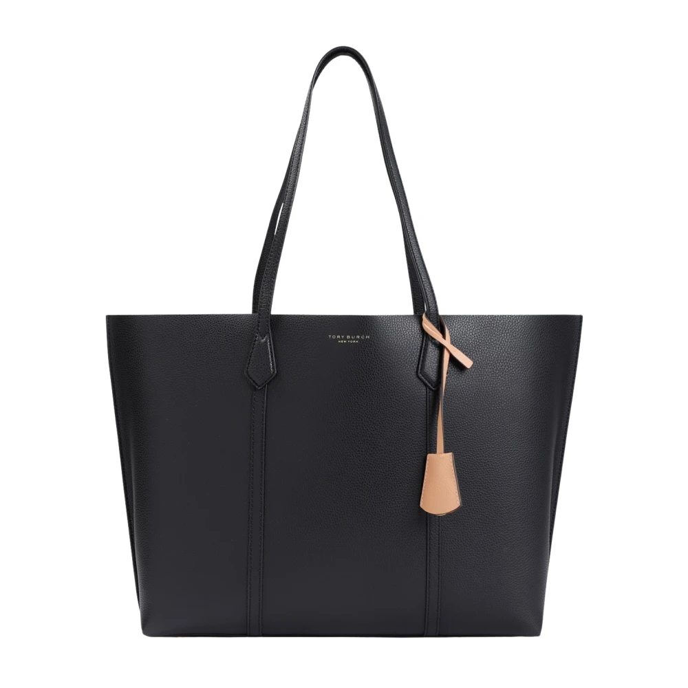 TORY BURCH Zwarte Geledeerde Shopper Tas Black Dames