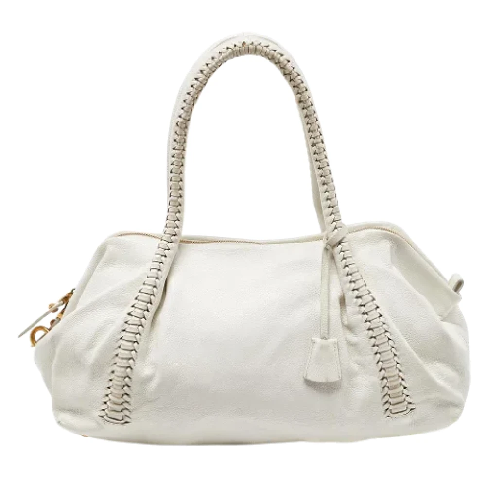 Salvatore Ferragamo Pre-owned Leather shoulder-bags White Dames