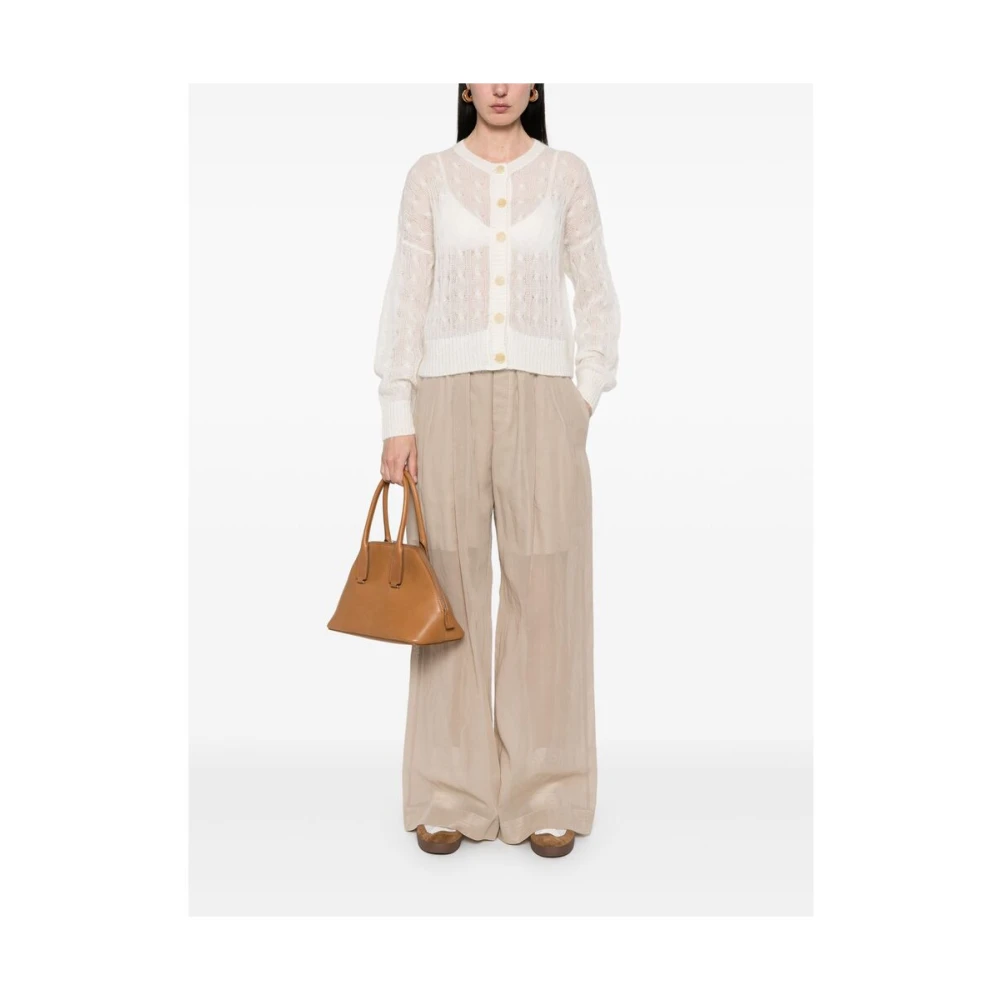 BRUNELLO CUCINELLI Witte Sweater met Knopen White Dames