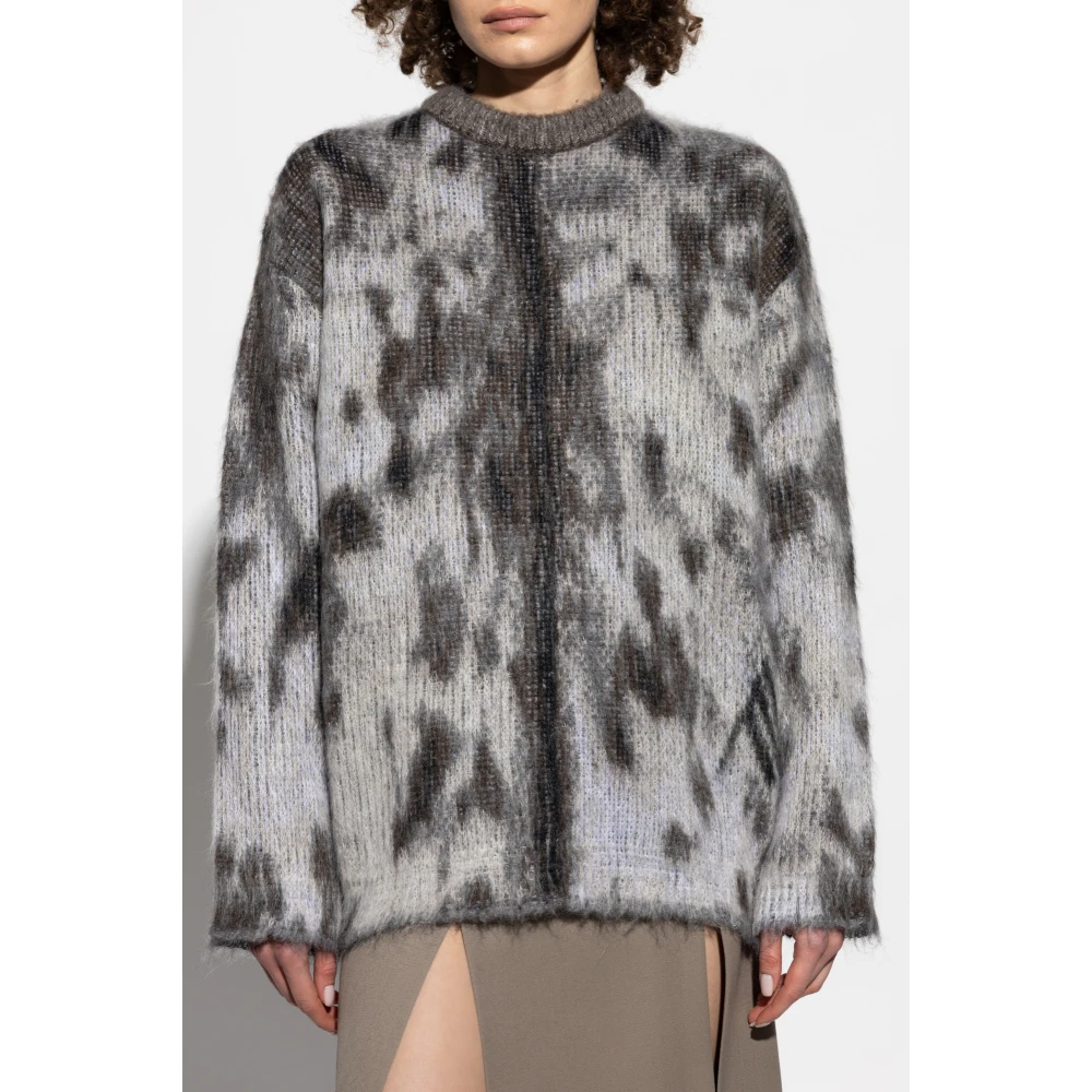 The Attico Trui met mohair afwerking Gray Dames