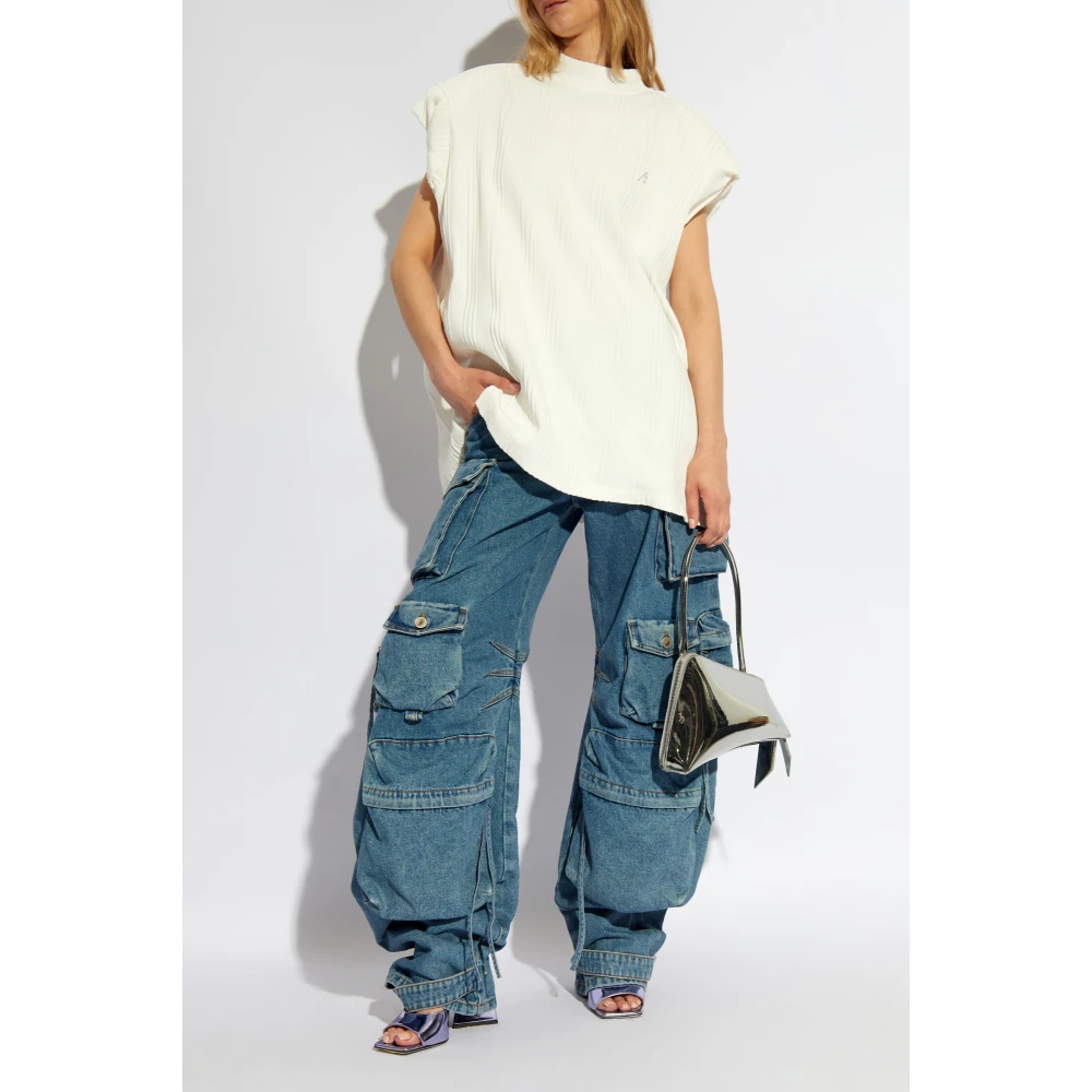 The Attico Jeans met logo Blue Dames