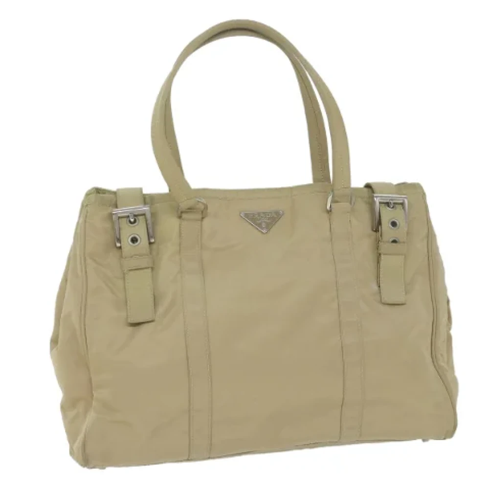 Prada Vintage Pre-owned Nylon totes Beige Dames