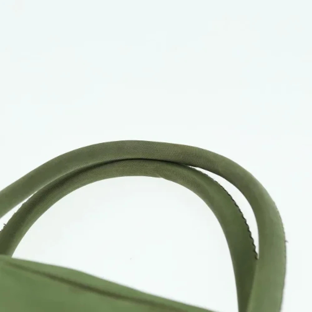 Prada Vintage Pre-owned Nylon handbags Green Dames