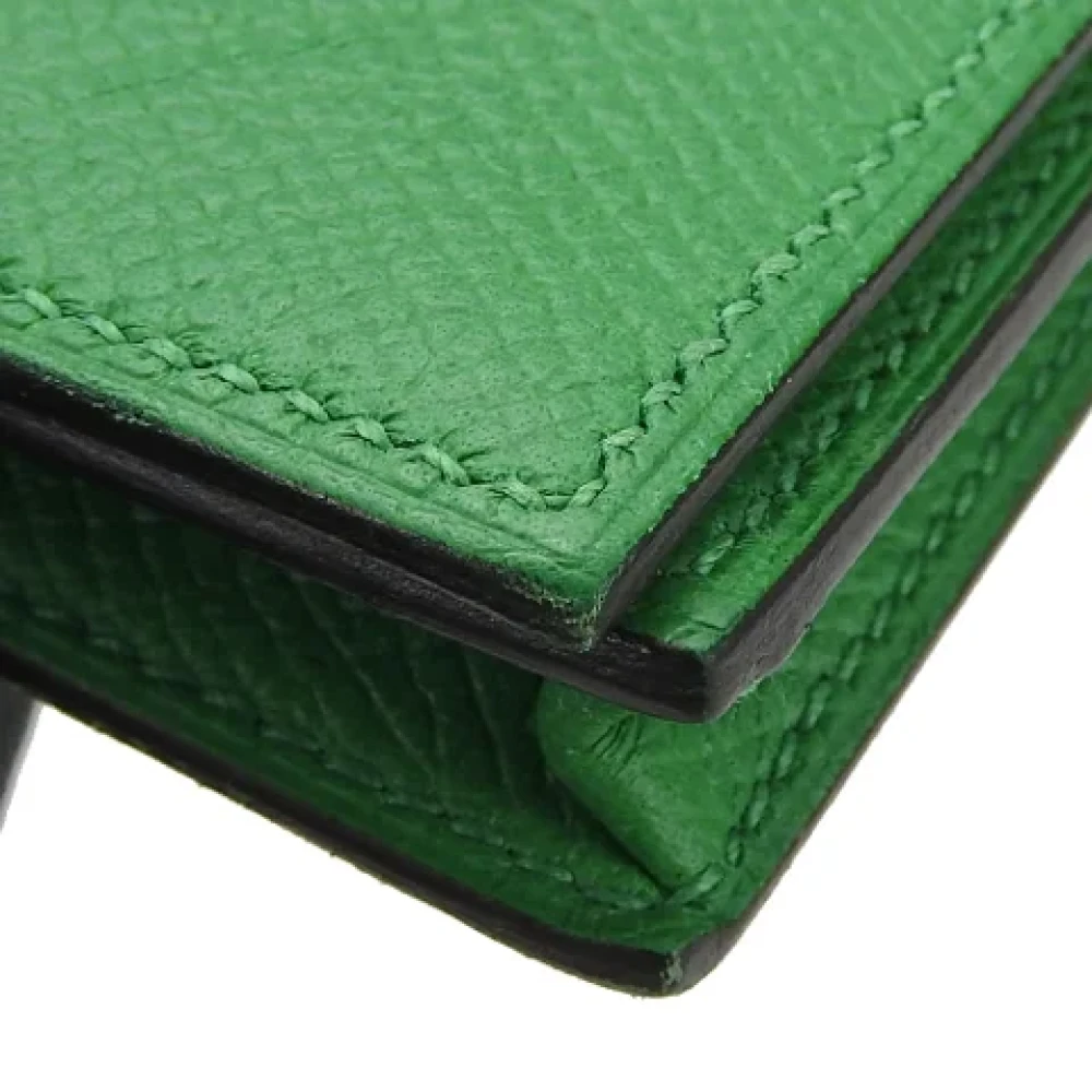 Hermès Vintage Pre-owned Leather wallets Green Dames