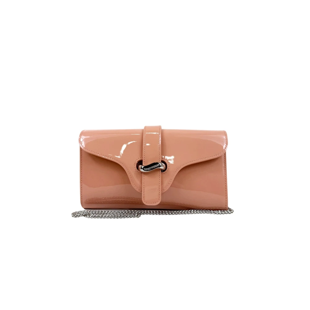 Emporio Armani Costanza Wallet On Chain - Female - Clutches - Pink - One Size - Bags