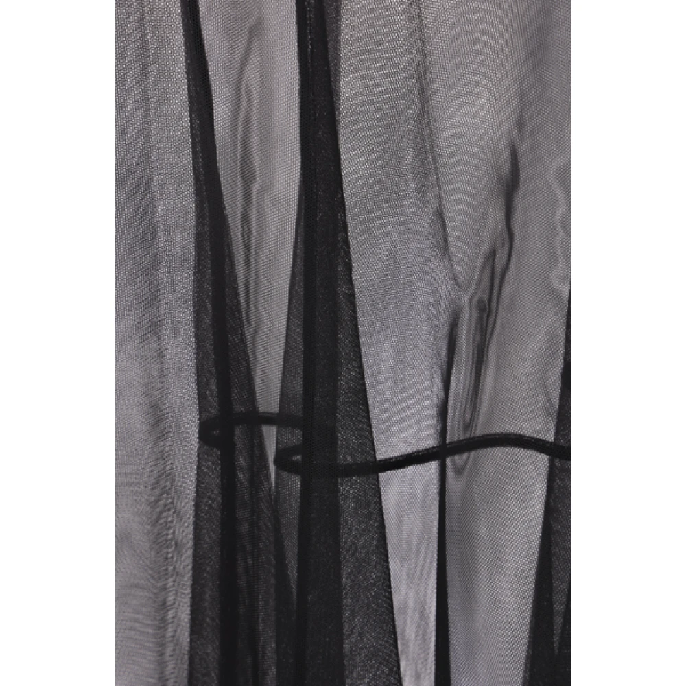 Simone Rocha Zwarte Tule Midi Rok Black Dames