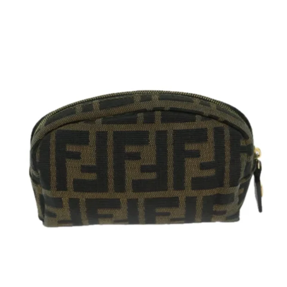 Fendi Vintage Pre-owned Canvas pouches Brown Dames