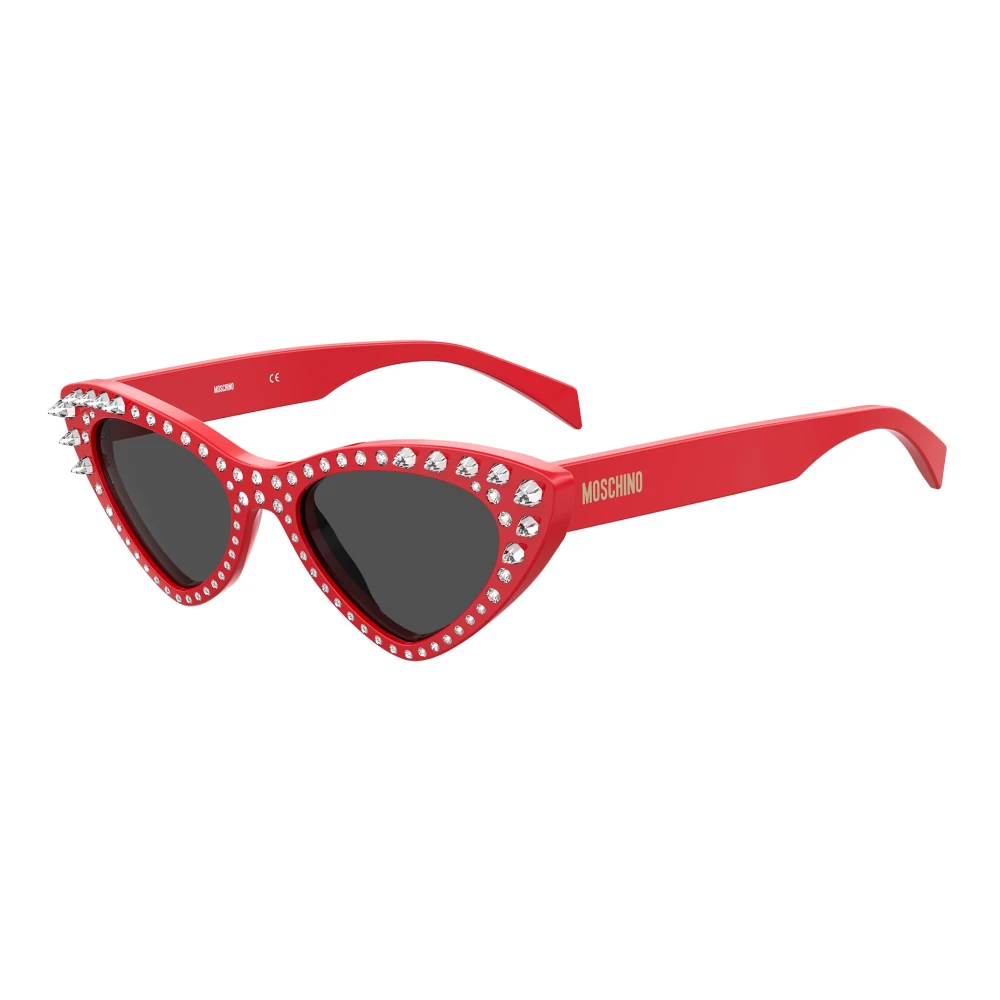 Moschino Women's Red Acetate Sunglasses With Ir Lenses