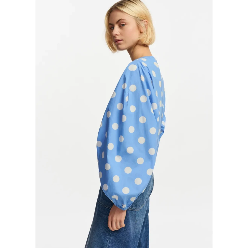 Essentiel Antwerp Polka Dot Fake Top Blue Dames