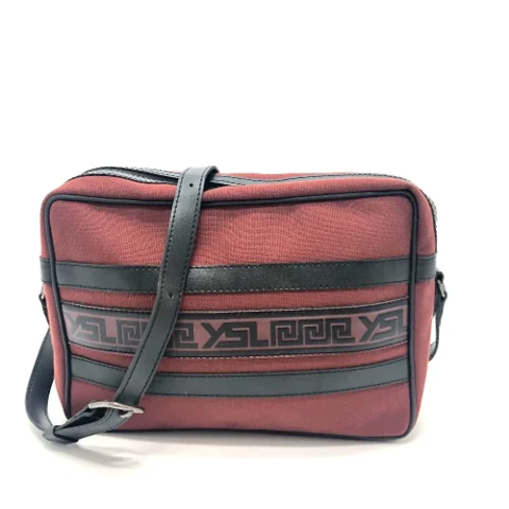 Yves Saint Laurent Vintage Pre-owned Cotton shoulder-bags Red Dames