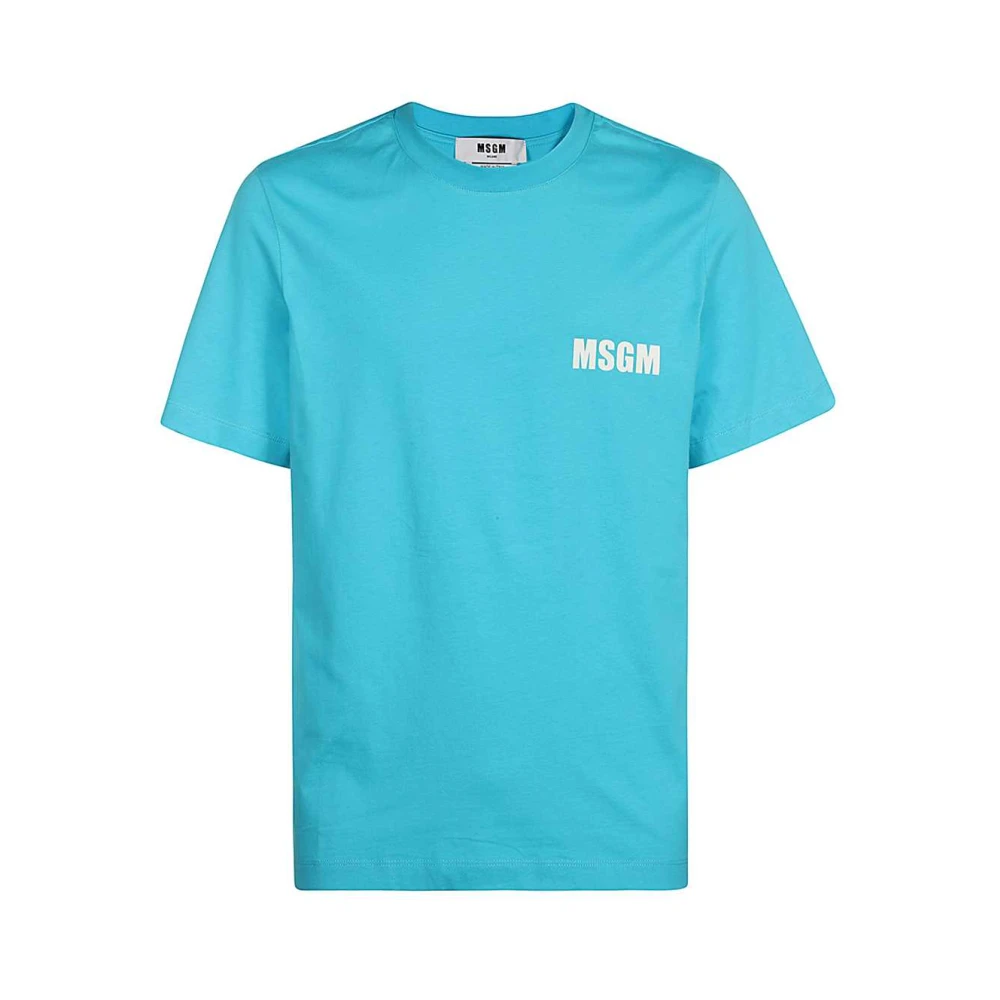 Msgm - Tops > T-Shirts - Blue - Msgm - Modalova