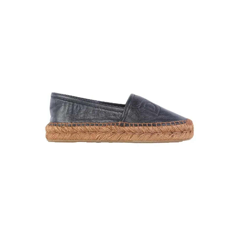 Dolce & Gabbana Pre-owned Leather espadrilles Gray Dames