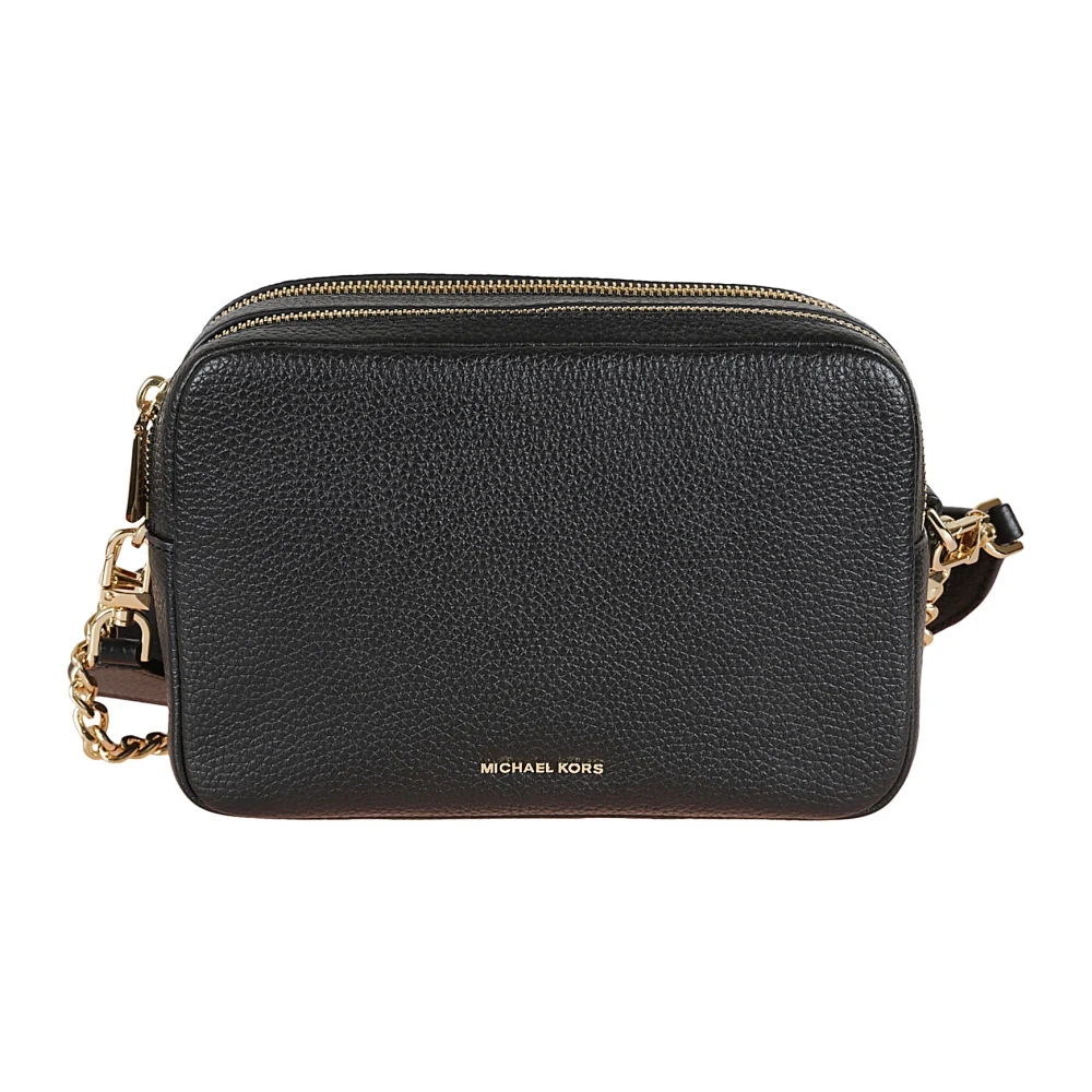 Michael Kors Zwarte leren crossbody cameratas Black Dames