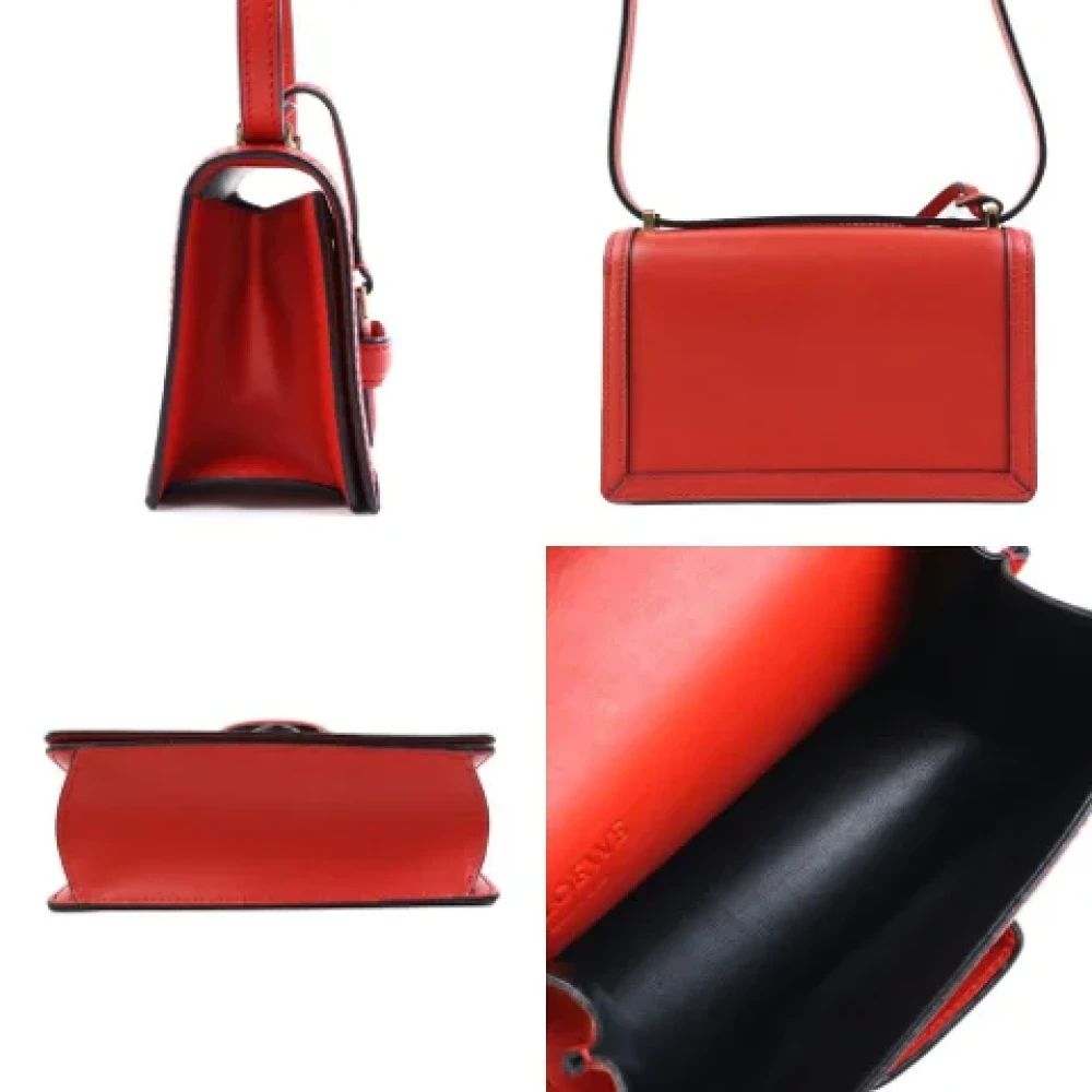 Loewe Pre-owned Leather crossbody-bags Orange Dames