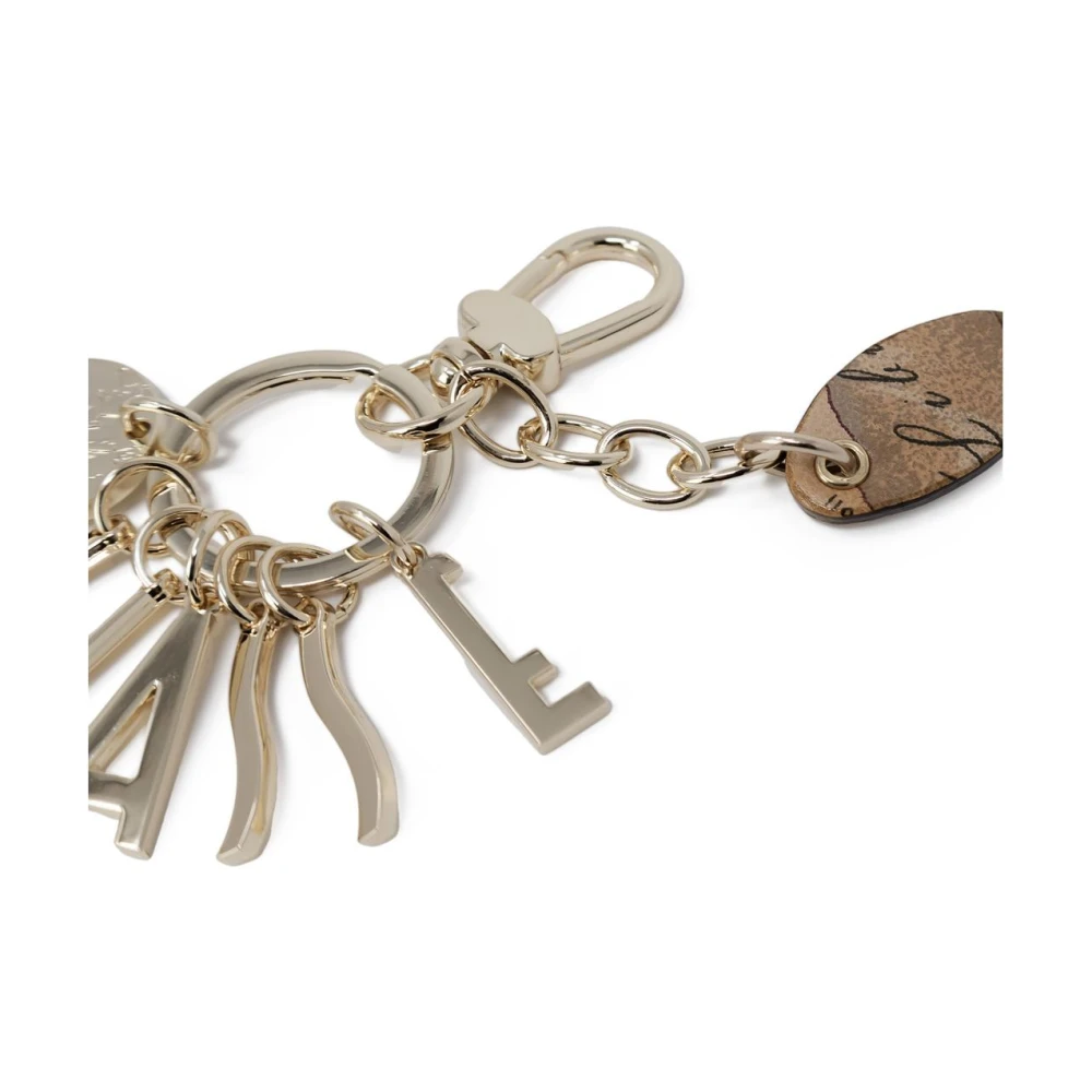 Alviero Martini 1a Classe Gouden Charm Sleutelhanger Elegant Accessoire Yellow Dames