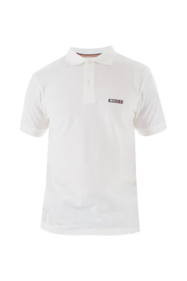 Klassisk Multistripe Broderad Pikétröja