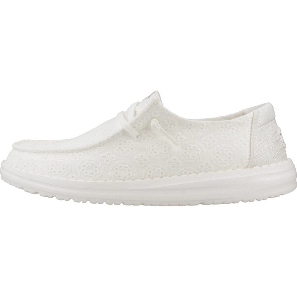 Hey Dude Wendy Eyelet Lace Skor White, Dam