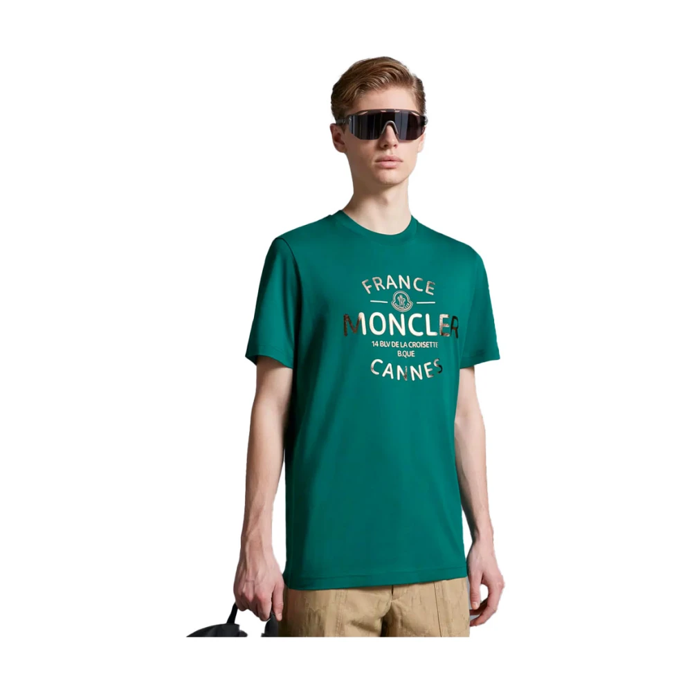 Moncler T-Shirts Green Heren