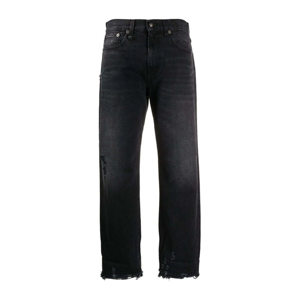 R13 Zwarte Cropped Denim Jeans Black Dames