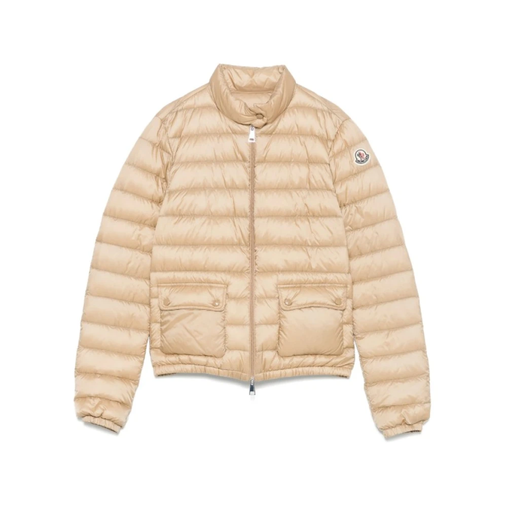 Moncler Sandbeige Jacka med Tvåvägs Dragkedja Beige, Dam