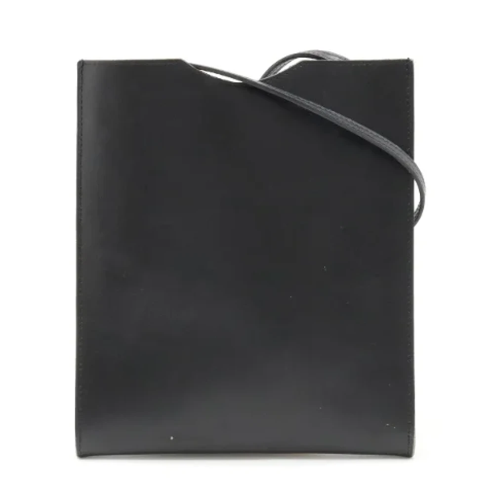 Hermès Vintage Pre-owned Leather crossbody-bags Black Dames