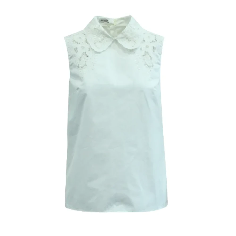 Miu Pre-owned Cotton tops White Dames