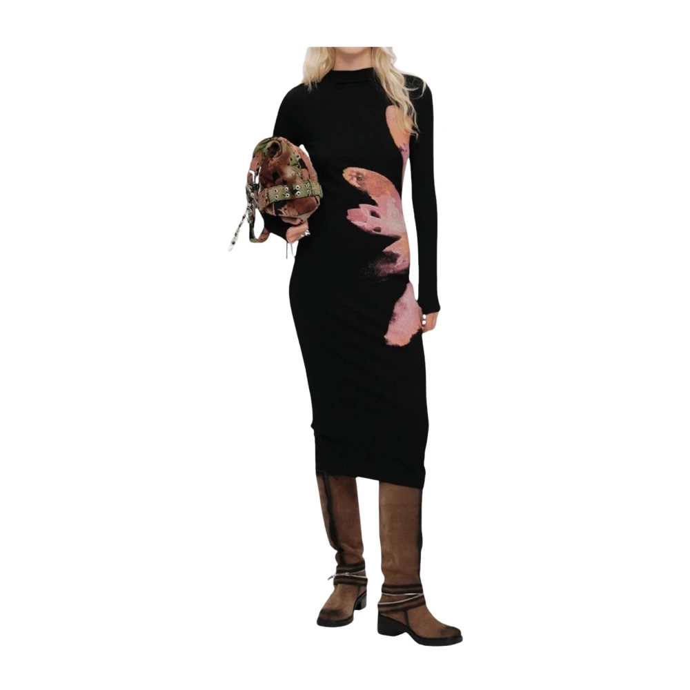 Desigual , Knitted Dresses, Female, Black, S, Sevilla Dress