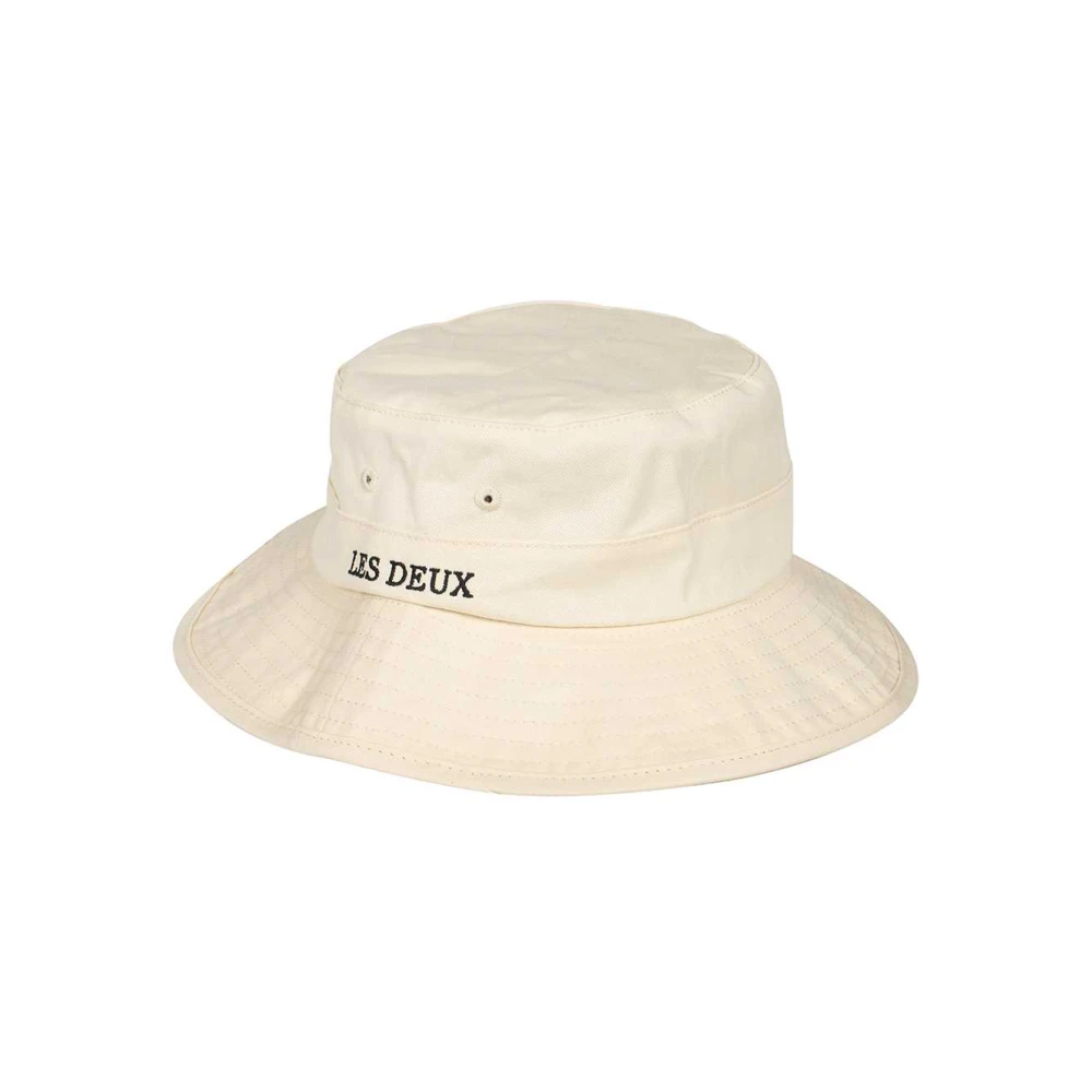 Les Deux Bucket Hat met Contrasterend Kleurlogo Beige Heren