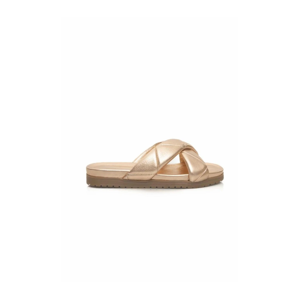 Cerruti 1881 Women's Beige Leather Braided Sandal