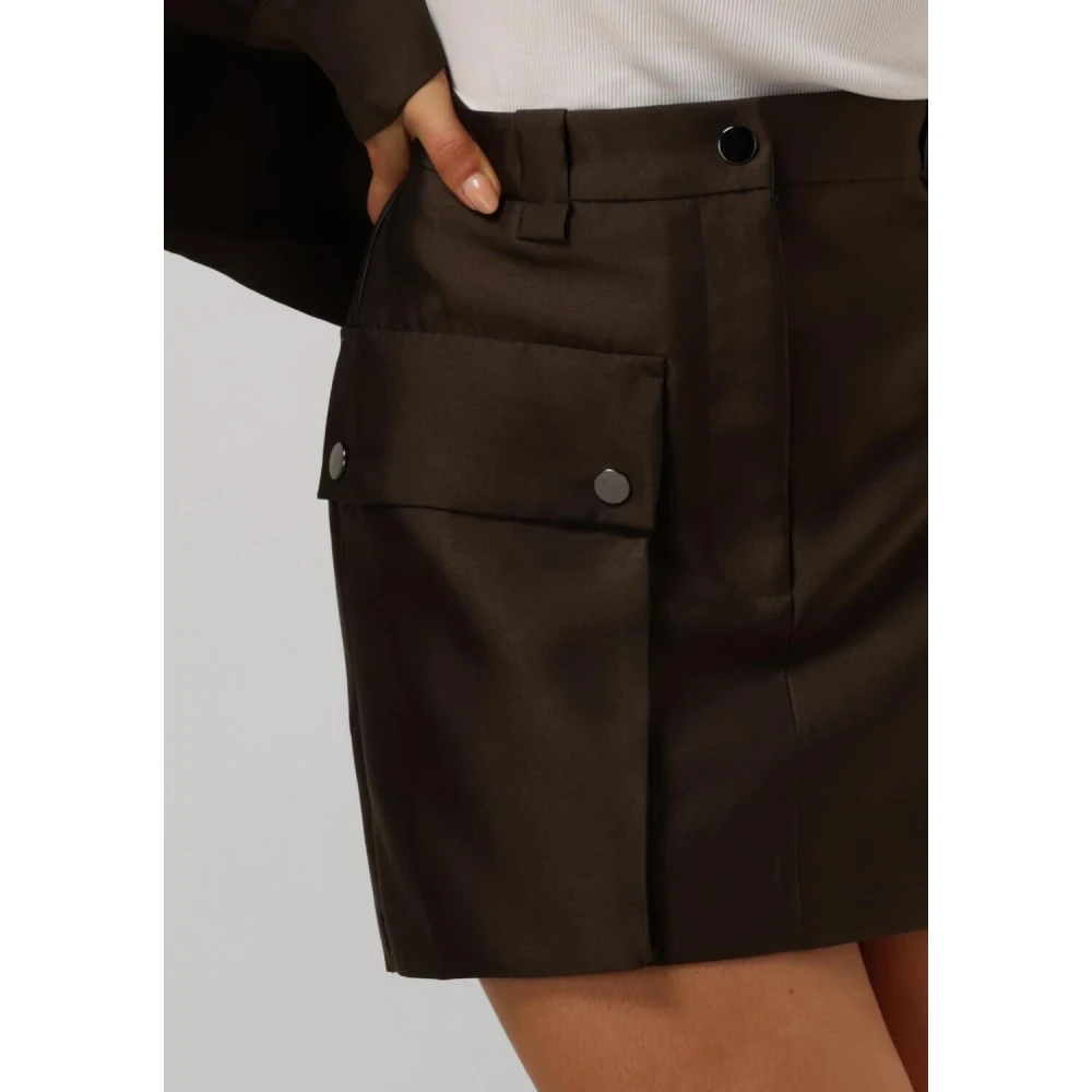 Second Female Khaki Minirok Oregon Stijl Second Dames Brown Dames