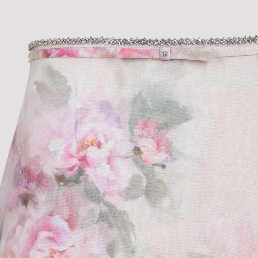 Zimmermann Bloemen Gerimpelde Mini Rok Multicolor Dames