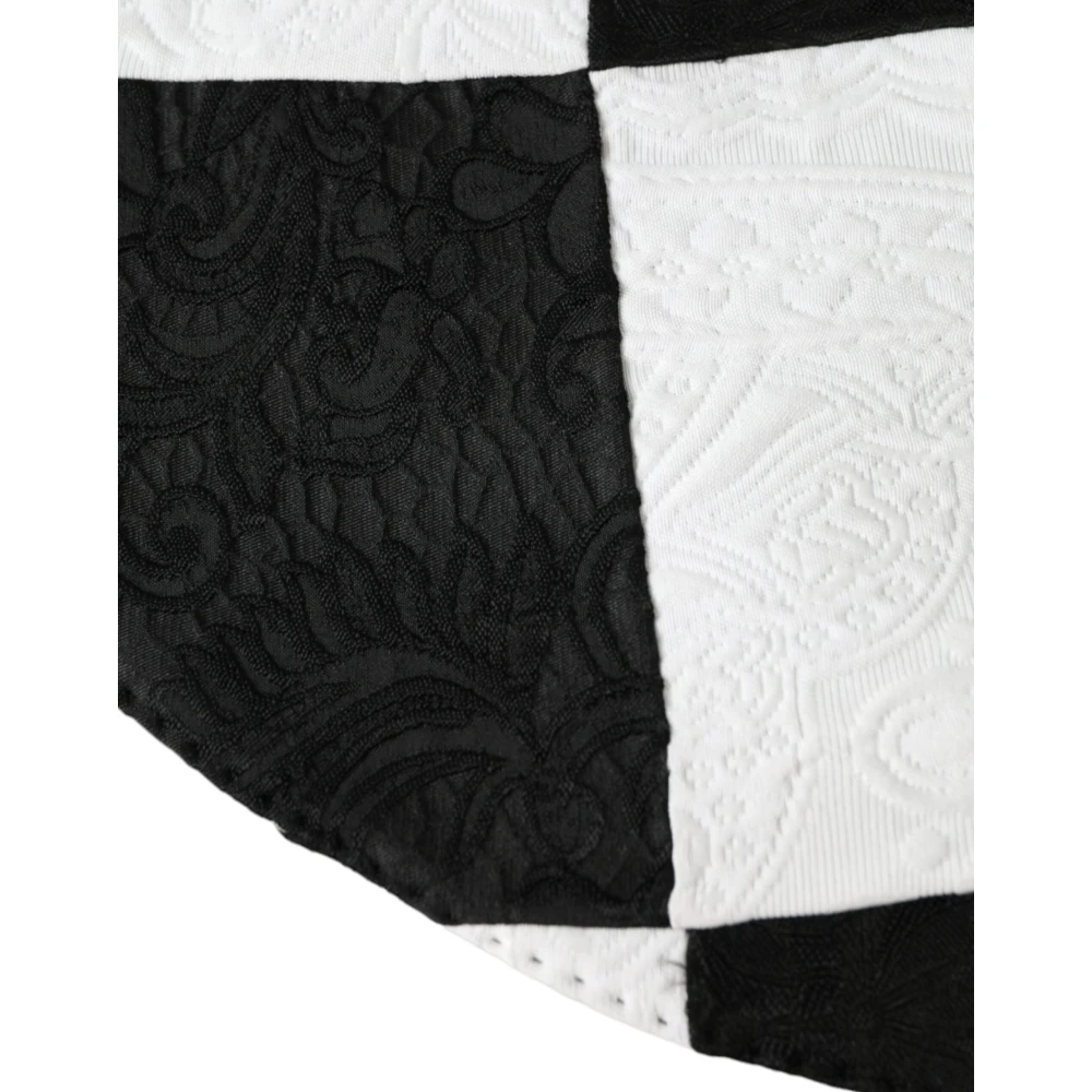Dolce & Gabbana Geruite brede rand zonnehoed White Unisex