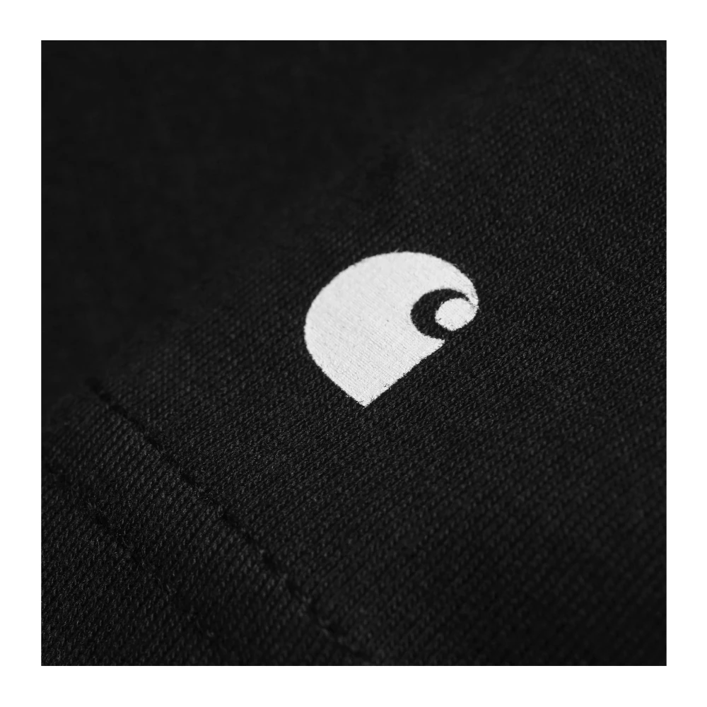 Carhartt WIP Zwart Katoenen Logo T-shirt Korte Mouw Black Heren