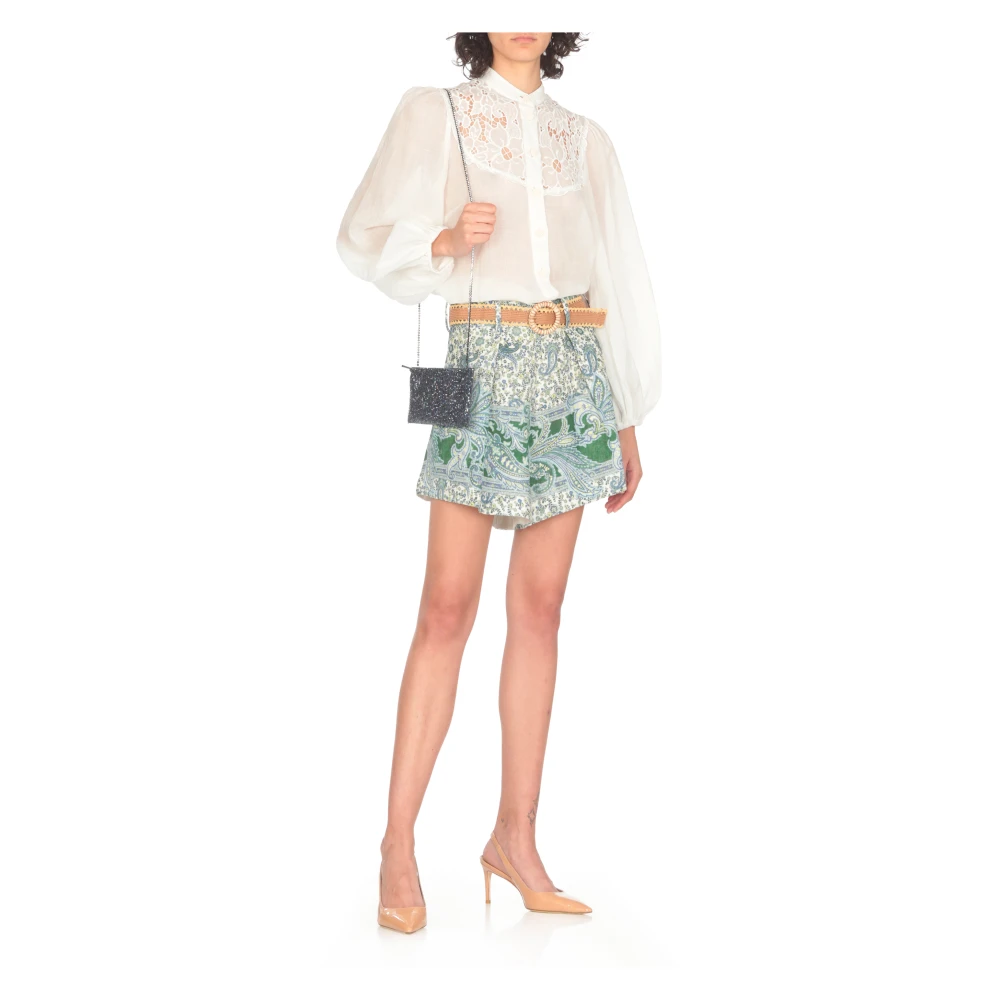 Zimmermann Ivoor Kant Geborduurde Blouse Beige Dames
