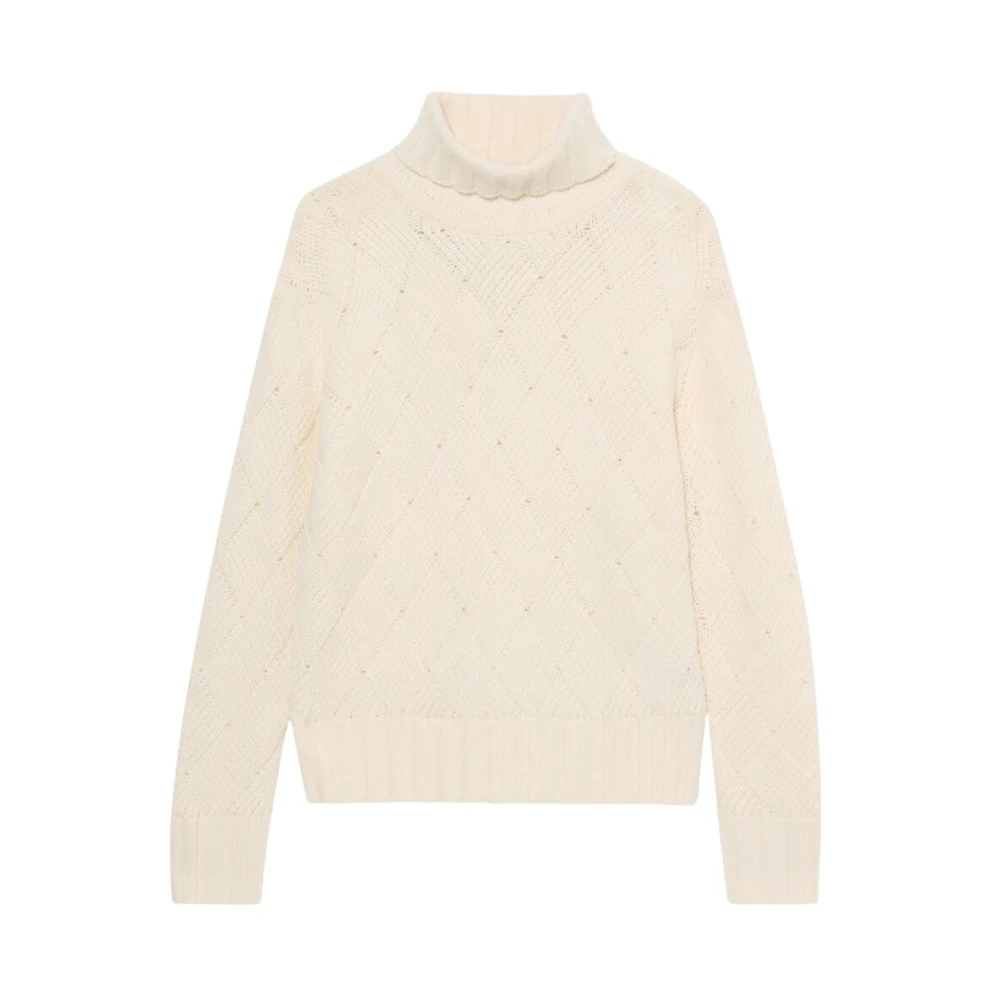 Brooks Brothers Women's White Lambswool Turtleneck - Turtlenecks - Xs - Knitwear