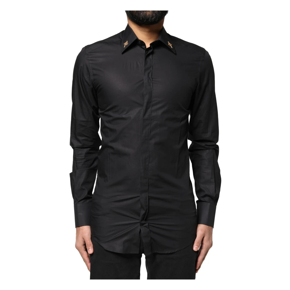 Dolce & Gabbana Uomo Nero - Gold Dress Shirt - Shirts - L