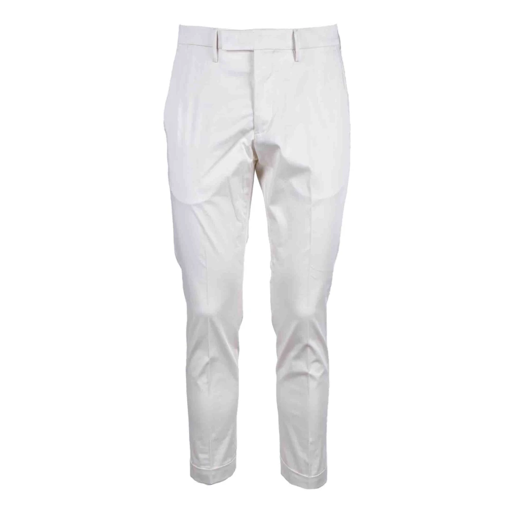 Michael Coal Katoen Elastaan Broek White Heren