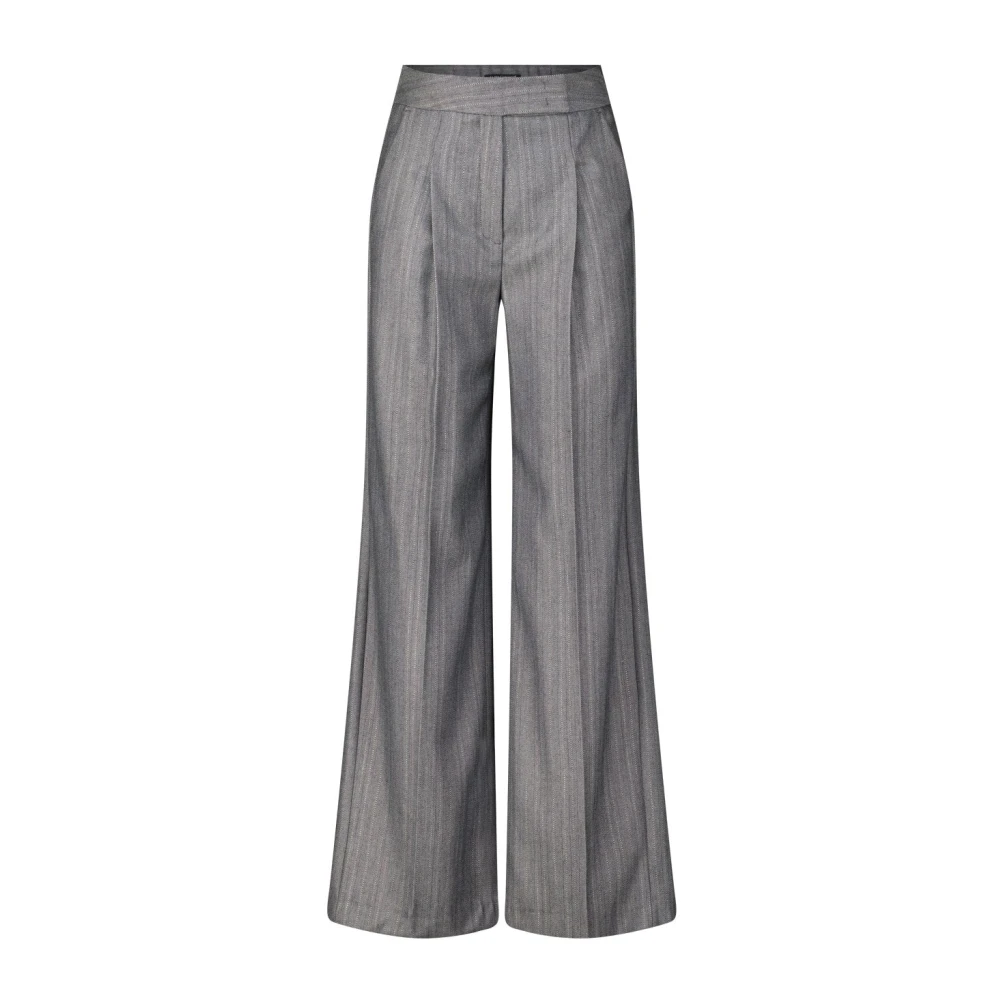 LUISA CERANO Glitter Gestreepte Broek Gray Dames