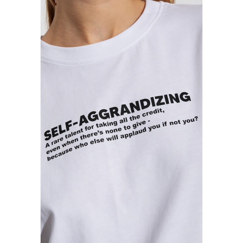 Victoria Beckham T-shirt met print White Dames