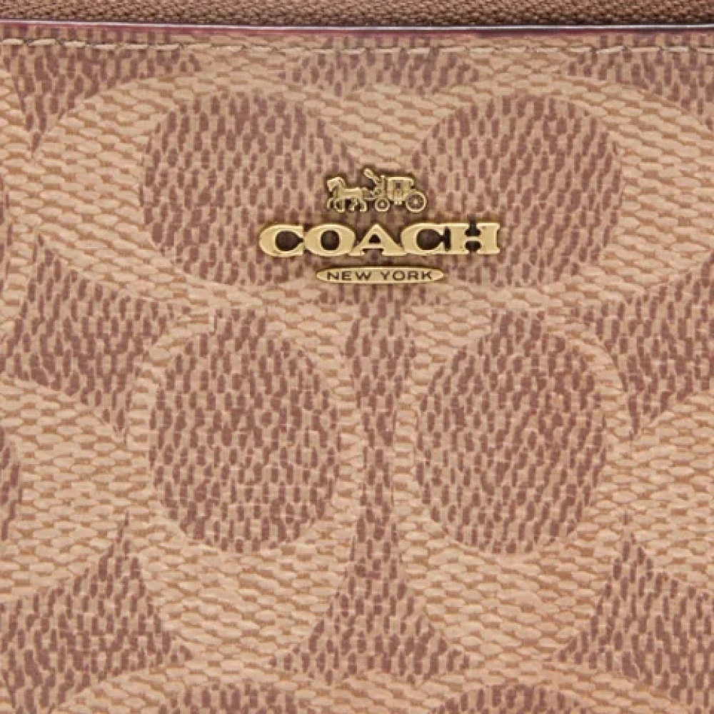 Coach Pre-owned Coated canvas wallets Brown Dames