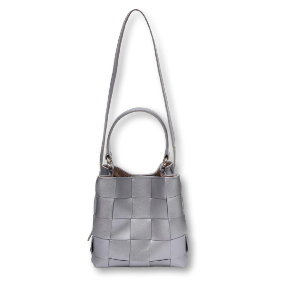 Núnoo Gevlochten Chiara Crossbody Tas Gray Dames