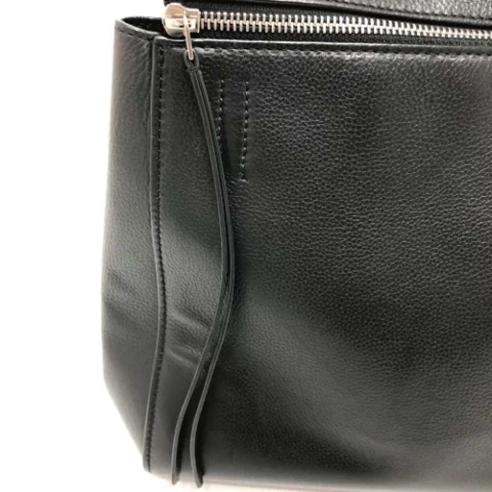 Celine Vintage Pre-owned Leather shoulder-bags Black Dames