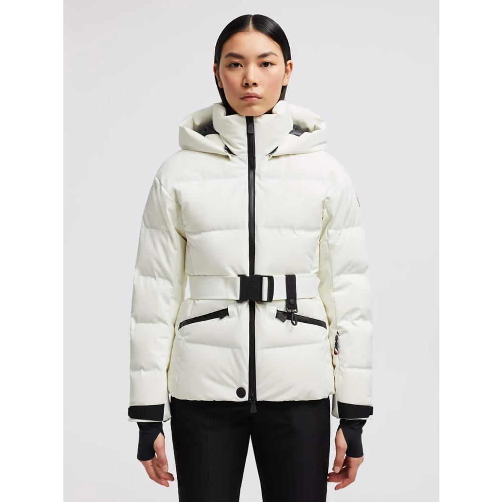 Moncler Witte Ski Jas met Technische Kenmerken White Dames